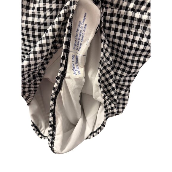 Black And White Gingham One Piece Swimsuit Plus Size Twist Front Cut OutSz 3X - Picture 4 of 12